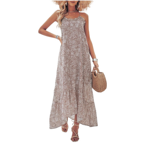 FLAWLESS the Label Floral Print Tie Neck Maxi